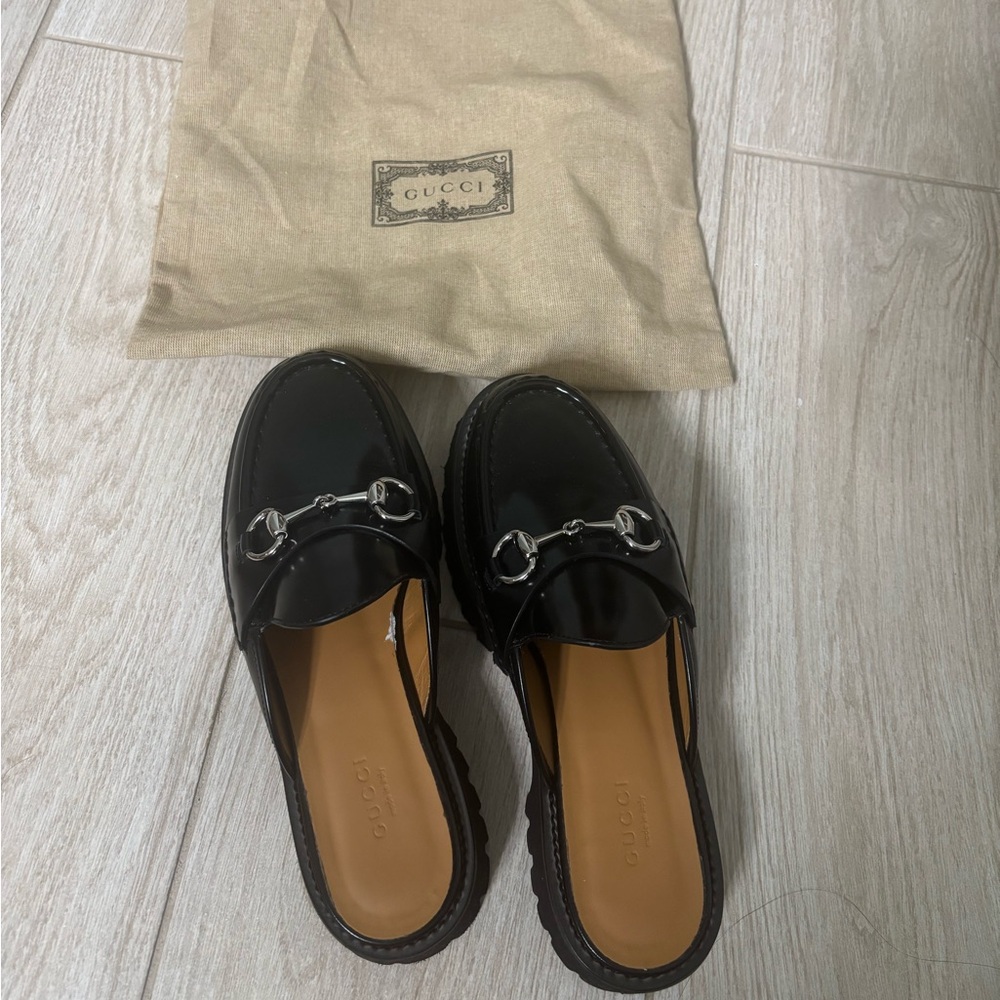 Gucci horsebit leather mules